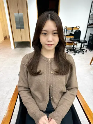セミロング カラー パーマ ヘアアレンジ メンズ キッズ 骨格レイヤーカット 🌿美髪縮毛矯正のヘアスタイル