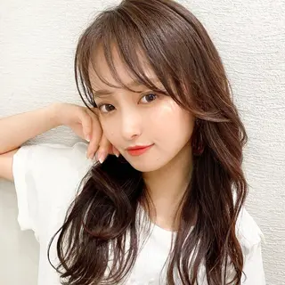 セミロング カラー パーマ モテ髪×トレンド💕 小顔レイヤー 金井のヘアスタイル