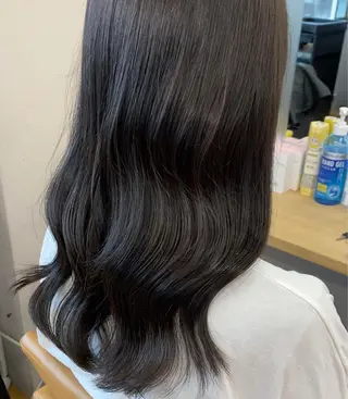 セミロング カラー プル艶職人/ にしものヘアスタイル