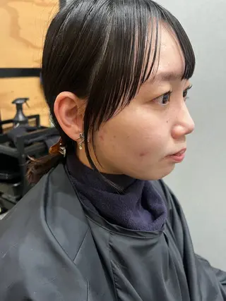 セミロング カラー パーマ メンズ 久木原 ゆりのヘアスタイル