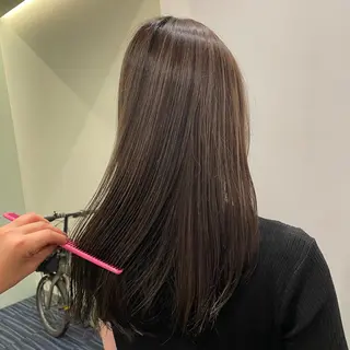 セミロング カラー 💘韓国レイヤー上 品カラーruru💘のヘアスタイル