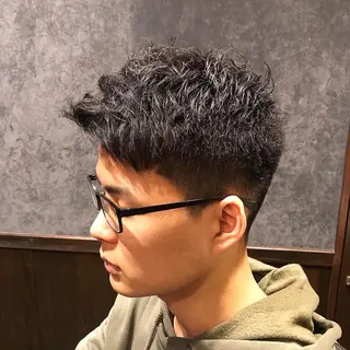 ショート プレミアムバーバー 表参道のヘアスタイル