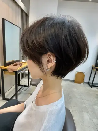 ショート 韓国風レイヤー ショート/犬塚 優介のヘアスタイル