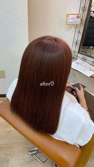 ロング カラー MAHIRU🤍 艶髪・ストレート🫧のヘアスタイル