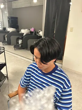 パーマ メンズ カズキ🌼曲がる 縮毛矯正のヘアスタイル