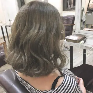 ミディアム カラー パーマ ヘアアレンジ ◆感動口コミ/最小顔 理論カット◆森口 峻のヘアスタイル