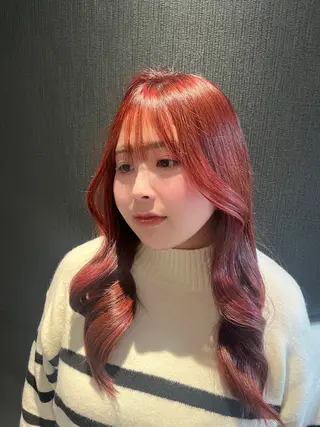 ロング レイヤーカット/ フェミニン💕/鏡のヘアスタイル