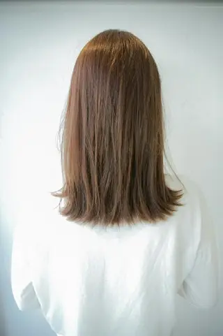 ミディアム カラー 田辺 侑未のヘアスタイル