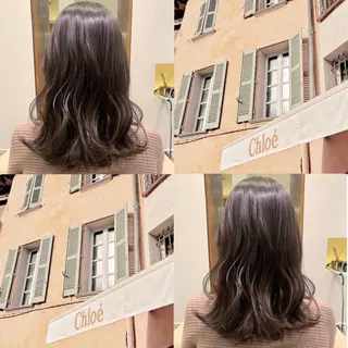 セミロング カラー 【完全個室】髪質改善 暖色カラー/山崎唯奈のヘアスタイル