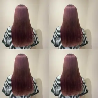 ロング カラー 金島 青のヘアスタイル