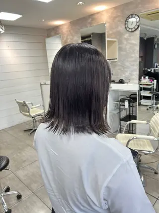 ミディアム 縮毛矯正✖髪質改善 仁木伸明のヘアスタイル