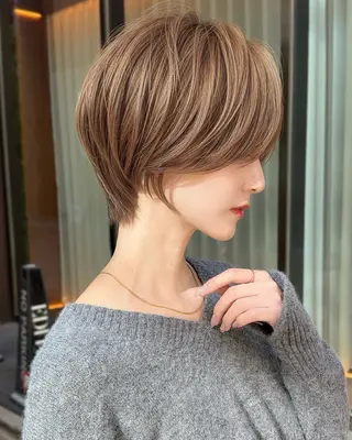 ショート カラー ⭐️銀座/ショート/ 艶カラー/りょうがのヘアスタイル