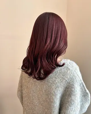 ミディアム カラー ヘアアレンジ パーマ/暖色/ボブ イワタテ🇰🇷のヘアスタイル