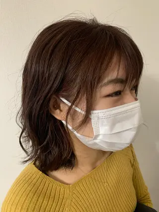 ミディアム 河田 寧生のヘアスタイル