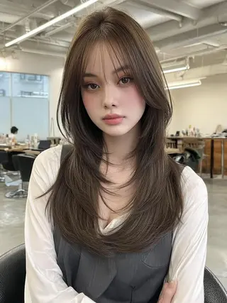 セミロング 🎀透明感カラー/ yuka🎀のヘアスタイル