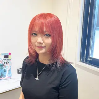 ミディアム カラー 髪質改善/韓国ヘア 顔まわり特化yutoのヘアスタイル