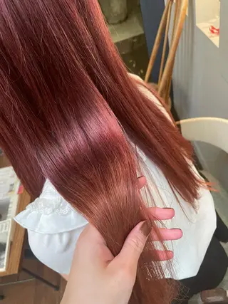 ロング カラー ヘアアレンジ 抜け感ボブ×パーマ ｜kazaneのヘアスタイル
