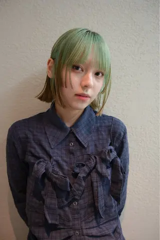 ミディアム カラー ショートカット 塚本航のヘアスタイル