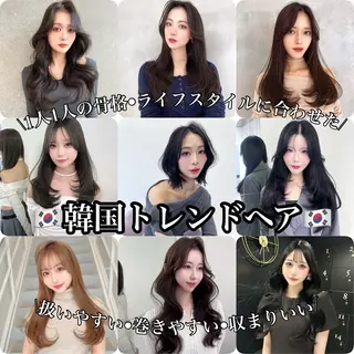 セミロング カラー レイヤー/髪質改善 縮毛/ハッシュカットのヘアスタイル