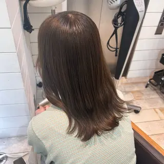 ミディアム カラー Rion/渋谷 /ブリーチなしカラーのヘアスタイル
