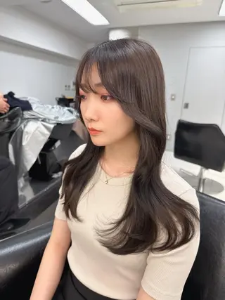 ミディアム カラー 韓国ヘア 店長NEGIのヘアスタイル
