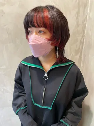 ミディアム カラー ヤマモト マイのヘアスタイル