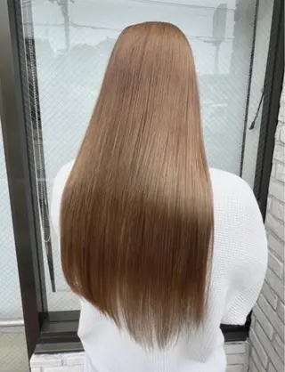 ロング 髪質改善縮毛矯正 堀田陸斗のヘアスタイル