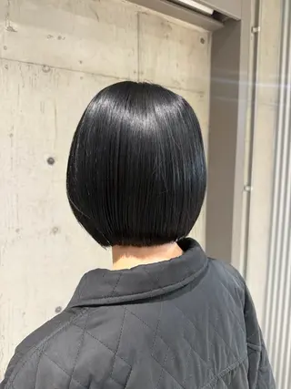 ミディアム カラー ヘアアレンジ ボブ×艶カラー 特化・リクト💥のヘアスタイル
