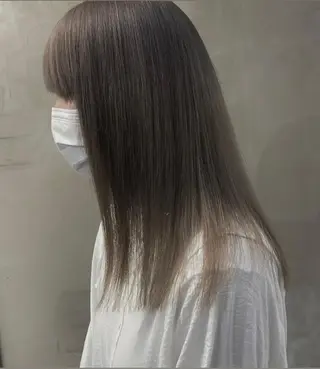 セミロング カラー 渋谷🎨ブリーチ特化 ×エクステ🎨レンのヘアスタイル