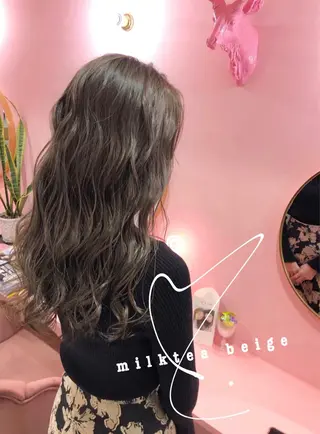セミロング カラー プル艶職人/ にしものヘアスタイル