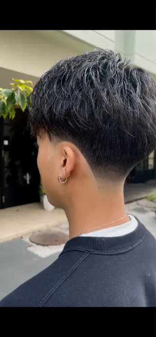 ミディアム パーマ ＢＡＲＢＥＲ koyoのヘアスタイル