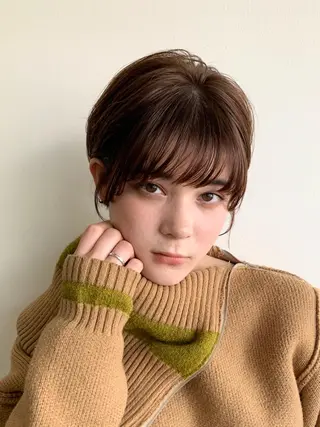 ショート 🌿似合わせ透明感 カラー松本朋幸🌿のヘアスタイル