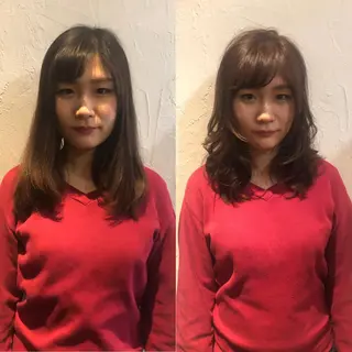 ミディアム 髪質改善縮毛矯正 専門店のヘアスタイル