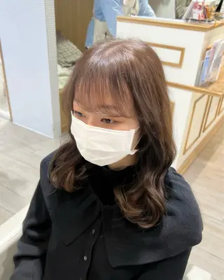 セミロング カラー モデル募集 セイノチヒロのヘアスタイル
