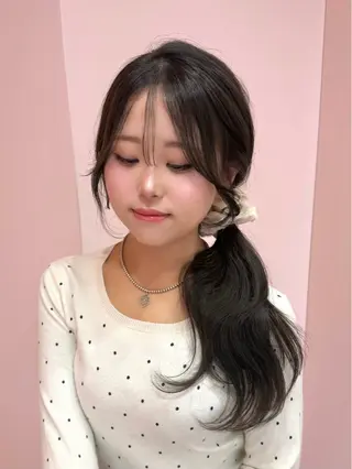 セミロング カラー 渋谷/韓国ヘア/ 顔まわり♡Ayakaのヘアスタイル