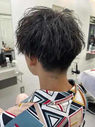 パーマ メンズ 森本裕/オーナー/ ハイトーン/パーマのヘアスタイル
