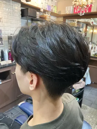 ショート メンズ ルピナス中田店長 山口大地のヘアスタイル