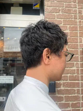 ショート カラー パーマ メンズ 久木原 ゆりのヘアスタイル