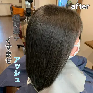 ミディアム 透明感カラー/ブリー チ無し/瀧田恭平のヘアスタイル