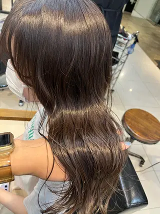 ロング カラー ヘアアレンジ メンズ キッズ ネイル マツエク・マツパ アイブロウ 透明感カラー🤎 ゆりのヘアスタイル