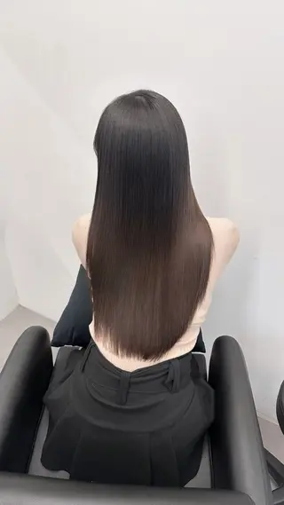 ロング 縮毛矯正×髪質改善 小笠原大樹のヘアスタイル