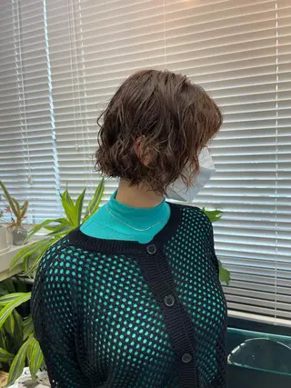 ショート カラー パーマ 早瀬裕之 パーマのヘアスタイル