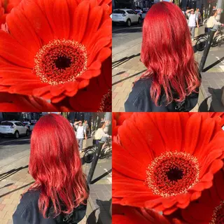 セミロング カラー ヘアアレンジ チャンモリパーマ/韓 国/Minami🦋のヘアスタイル