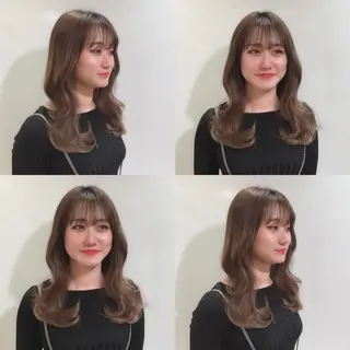 セミロング カラー ヘアアレンジ 柔らか垢抜けｶﾗｰと ｶｯﾄ🫧ASUKAのヘアスタイル
