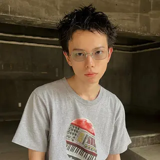 ショート パーマ メンズ スパイキーショート/ メンズヘア/hugeのヘアスタイル