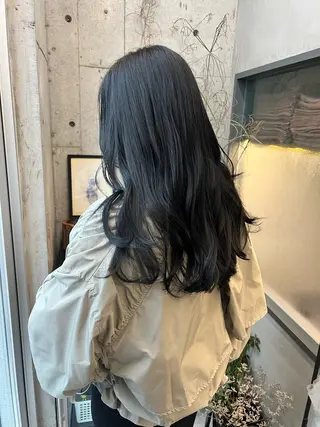 セミロング カラー パーマ ヘアアレンジ メンズ mana 暖色カラーカットのヘアスタイル