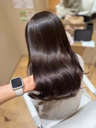 ロング カラー minori🤎 ナチュラル韓国ヘアのヘアスタイル