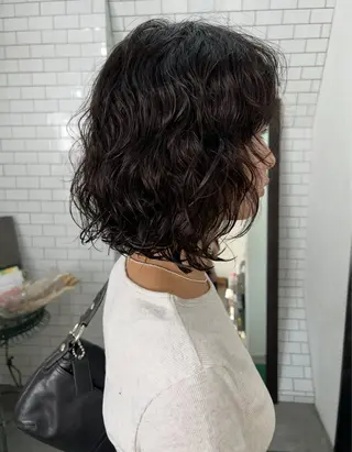 ショート 紙屋町ショート /ボブ　パーマ河内蓮のヘアスタイル