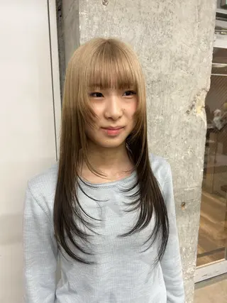 ロング 伊藤ほのか/パーマ /酸性ストレートのヘアスタイル