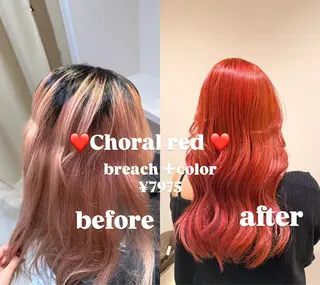 ロング 韓国レイヤー 🎀ダブルカラーのヘアスタイル